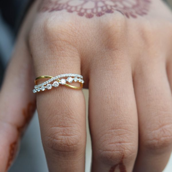 Diamond Cluster Wedding Ring