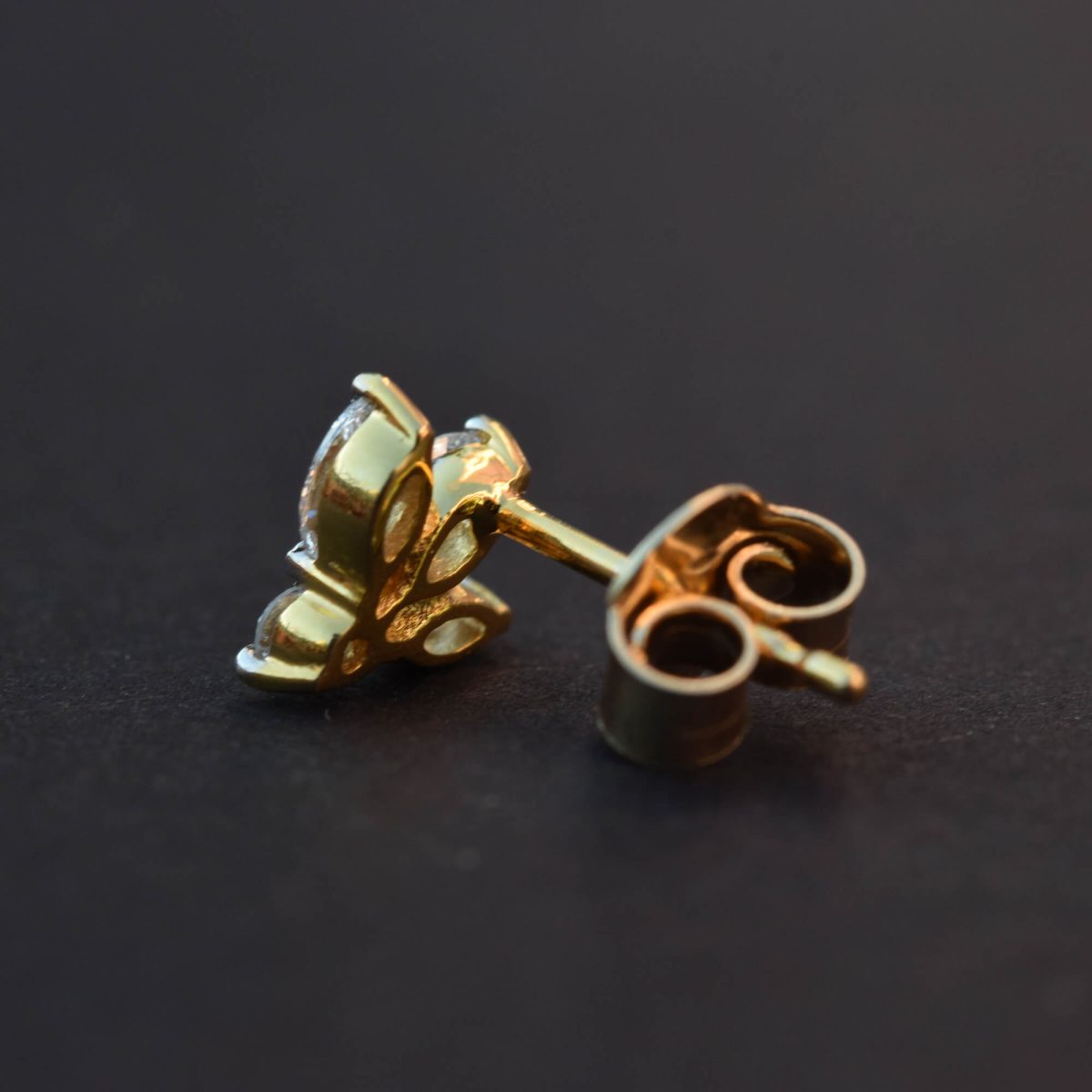 Diamond Lotus Flower Marquise Earring