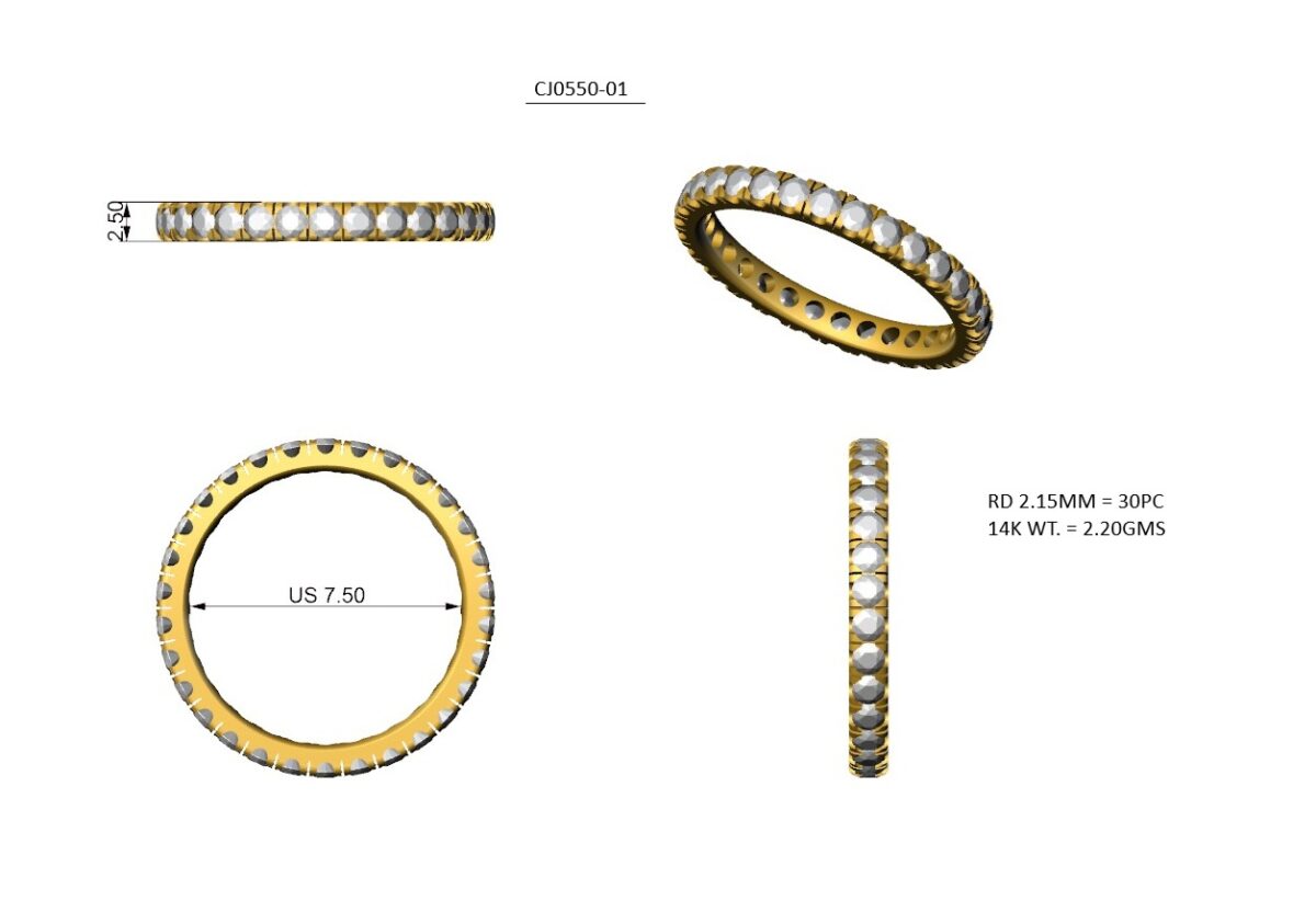 Custom listing for Sonmi - Full eternity ring - Image 2